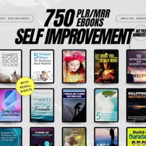 PLR EBOOKS Self Improvement Bundle/750 Digital Books With Resell Rights/Ebook Bundle/Personal Development/Digital Product Passive Income/MRR